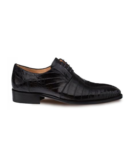 Mezlan Brand Mezlan Alligator Shoes - Mezlan Crocodile Shoes Men's Dress Shoes Sale ROYALE By Mezlan in Black