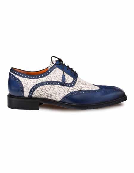 Blue cheap mezlan shoes