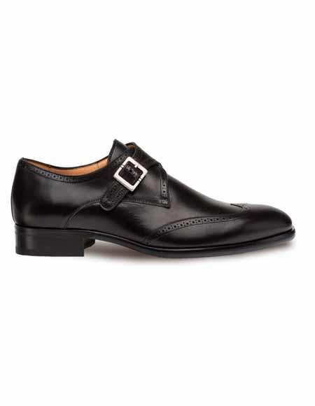 Modern Wing-Tip Oxford Leather And Rubber-Sole Mezlan Shoe