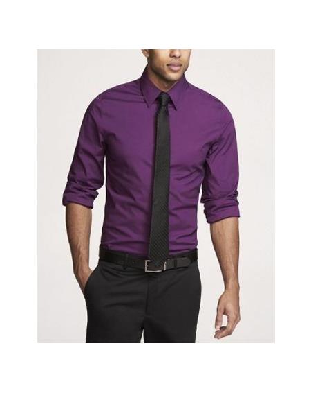 purple black tie dress