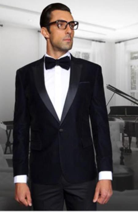 Men's Navy Side Vents Hottest Fashion Men's Men's blazer