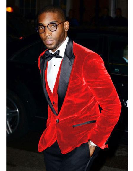 red velvet dress jacket