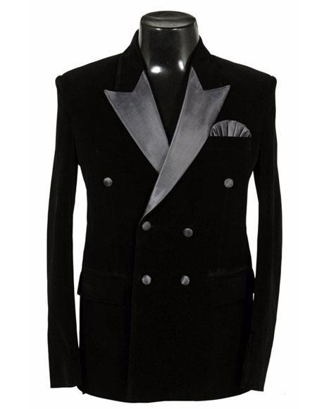 Black Jacket Tuxedo Sport Coat velour Men's blazer