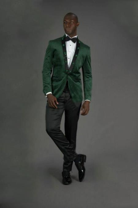 green velvet jacket mens