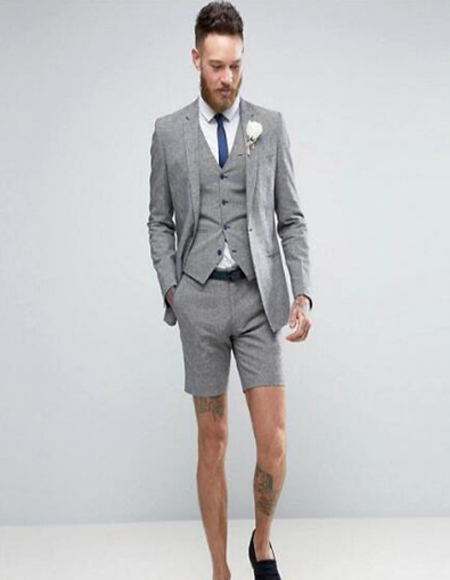 mens black tuxedo shorts