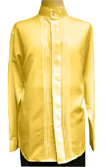 Gold Dimond Front Embroider Long Sleeve Shirt for Men