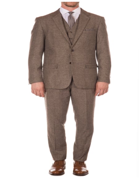 Brown Peak Blinder Custom Vested Suit 