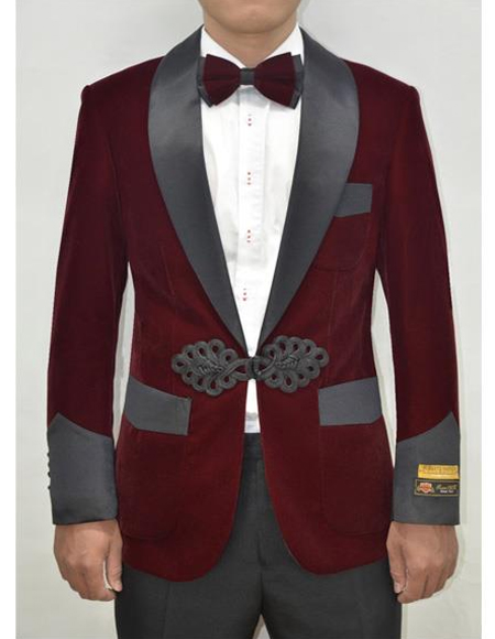 Burgundy ~ Maroon ~ Wine Wedding Blazer ~ Sport Jacket + Matching Bow Burgundy Tuxedo