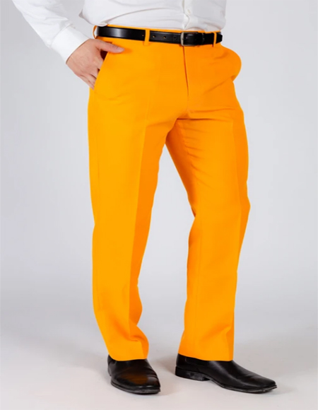 black and orange pants