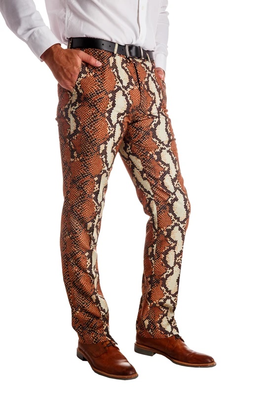 snake flared pants