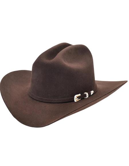 Brown Leather Headband Quality Crafted Classic Cowboy Hat