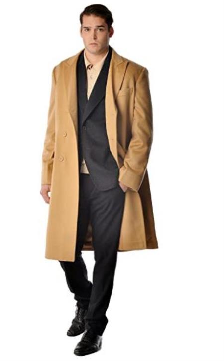 %10 Cashmere Fabric by Alberto Nardoni Bran Cashmere Blend Full Length Men's Long Men's Dress Topcoat -  Winter coat - Overcoat - Coat By Lora Piana Fabric