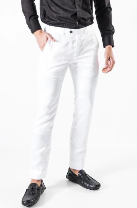 Men's Pants Chaps - White