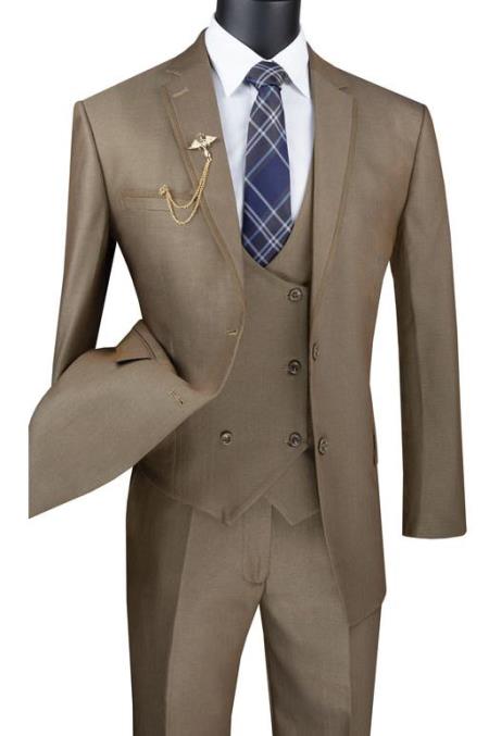 Khaki Color 2 Button Suit