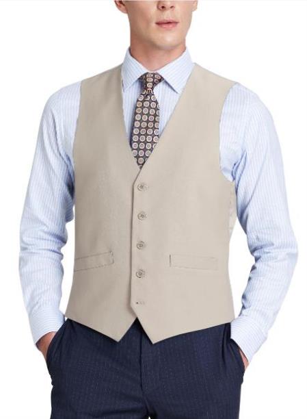 Men's Suit Vest Beige