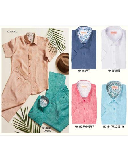 Men's Premium Linen Short Sleeve Shirts