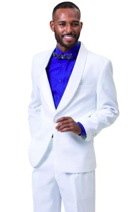 EJ Samuel Suit 2pc Men's Tuxedo White