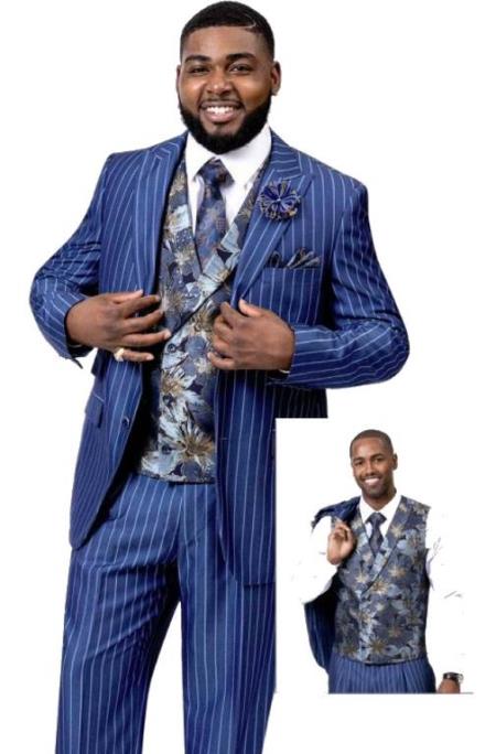 EJ Samuel Suit Fashion Fashion Suit Blue