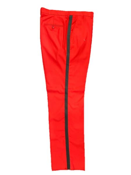 womens red tuxedo pants