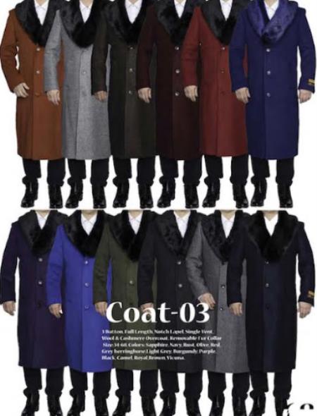 fur peacoat mens