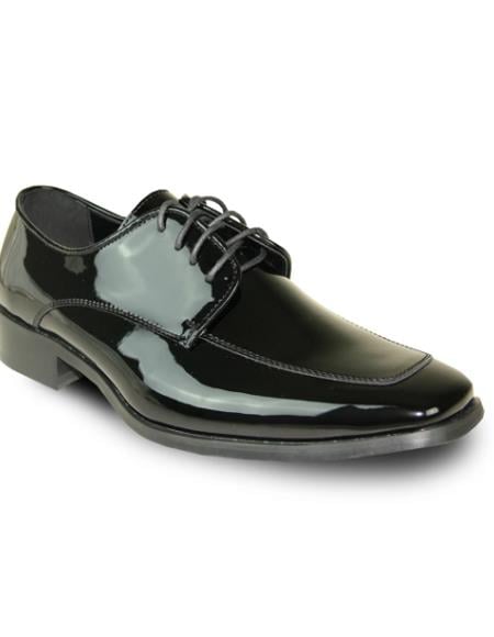 Men's Wide Width Dress Shoe Black Patent