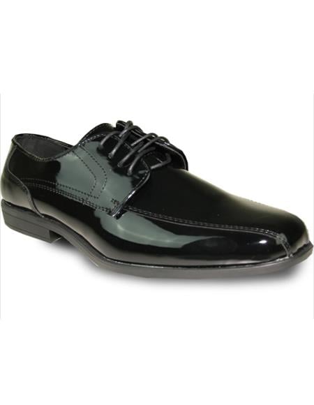 Men's Wide Width Dress Shoe Black Patent