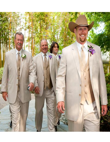 Cowboy Wedding Suit - Western Tuxedo Included Vest