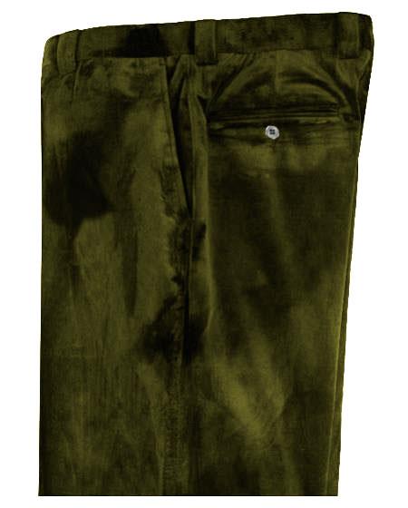 mens green velvet pants