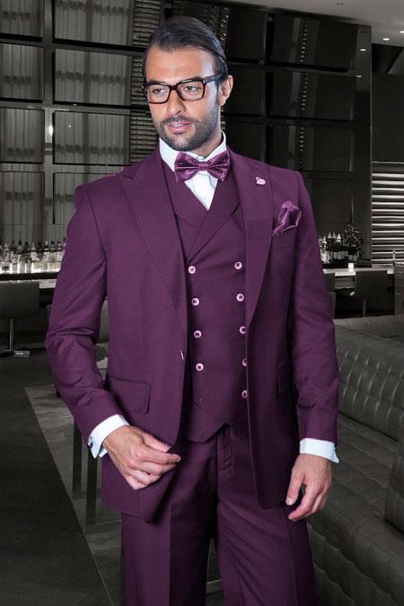 Classic Fit Suit - One Button with Double Breasted Vest Super 150s Wool ...