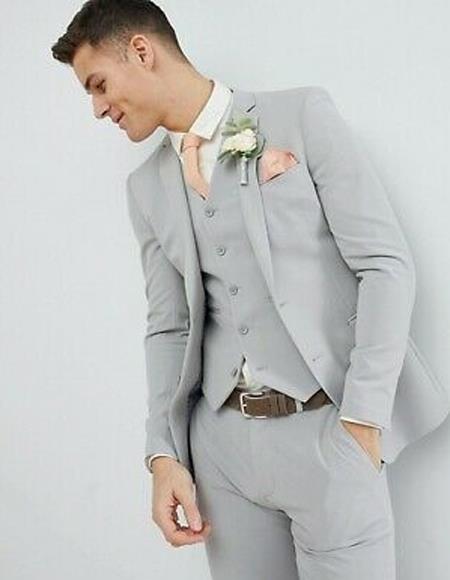 Gray Groom Suit