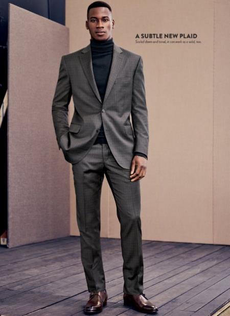 turtleneck on suit