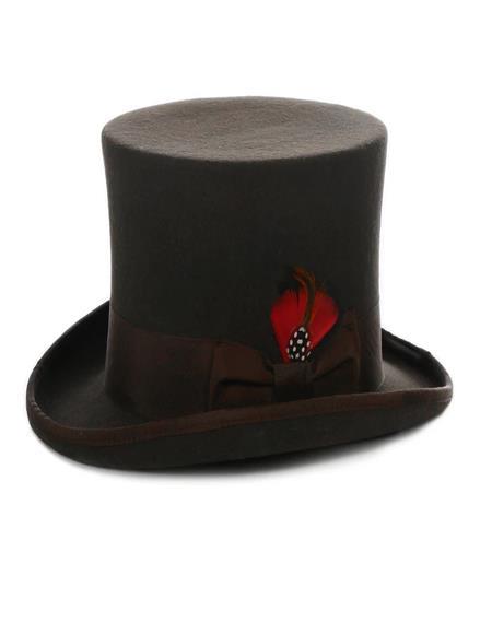 Grosgrain Ribbon Brown Felt ultimate longevity Hat