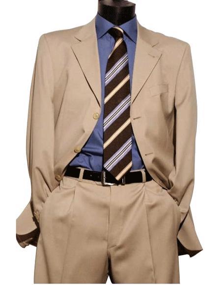 Mens Khaki Suit