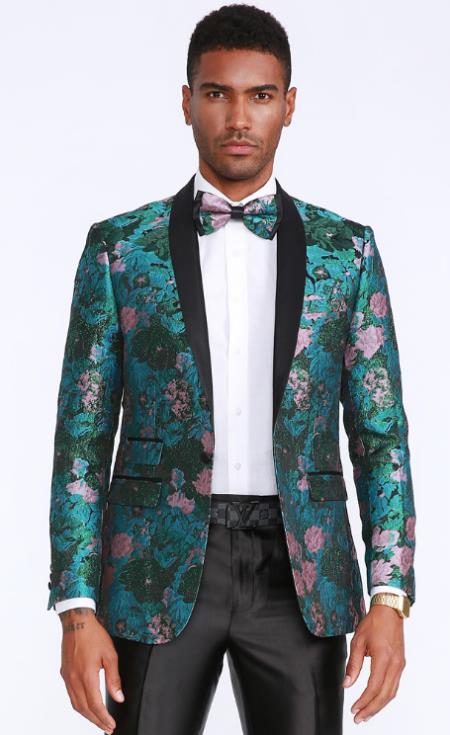 floral tuxedo jacket