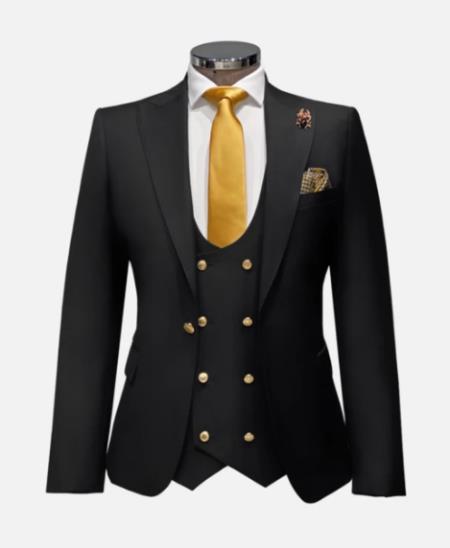 suit vest gold