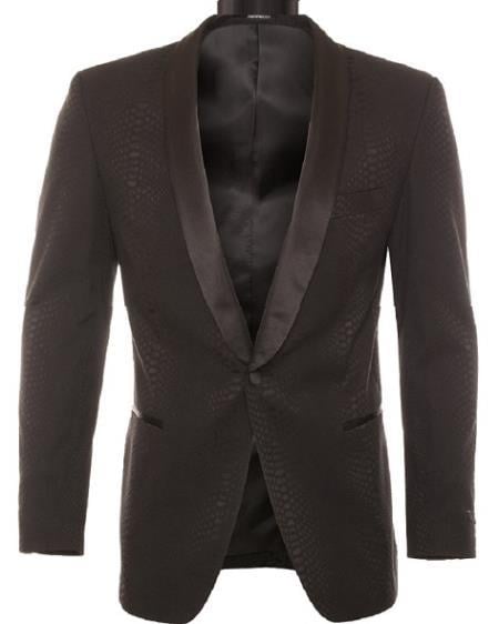 Snakeskin Blazer - Snakeskin Jacket Black