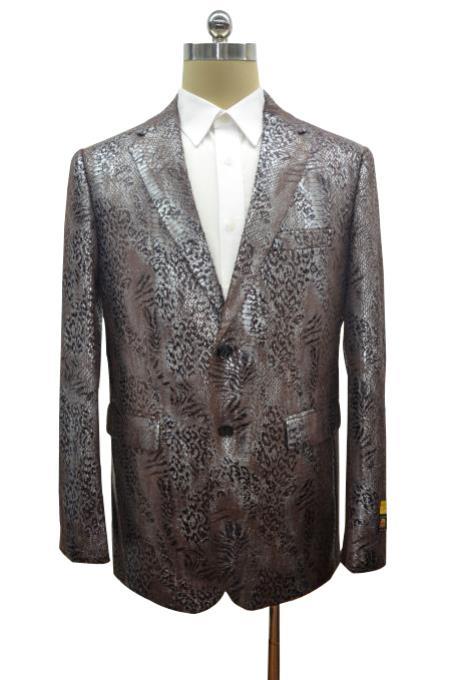 Snakeskin Blazer - Snakeskin Jacket Black ~ Brown