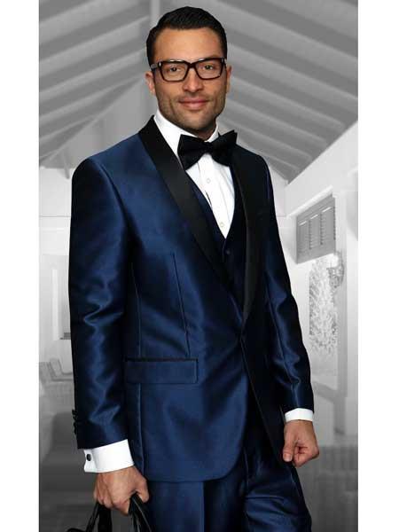 Cobalt Blue Tuxedo Suit