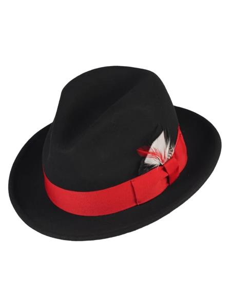 Mens Hat in Black ~ Red