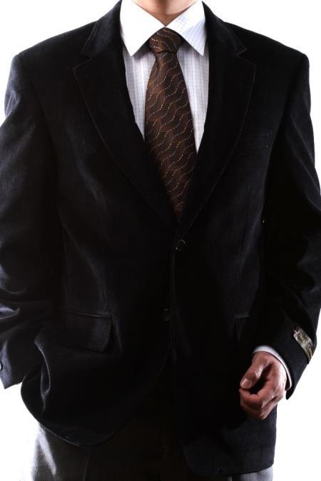 Mens Corduroy Black Blazer