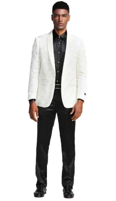 Mens Big and Tall Blazer - Big and Tall Cream Sport Coat