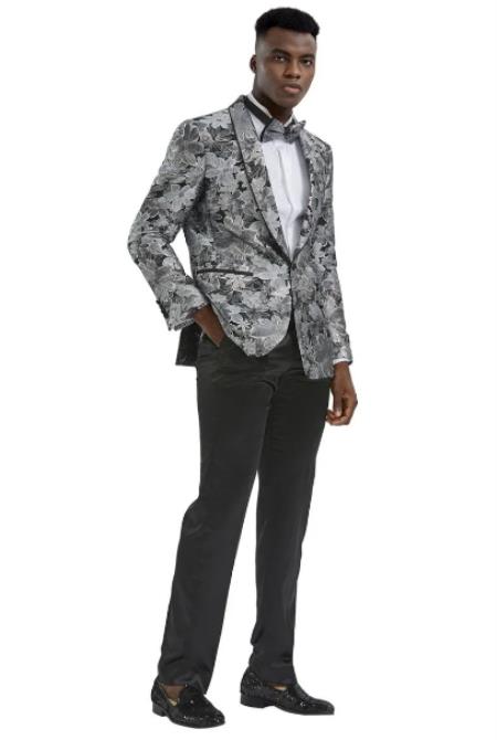 Mens Big and Tall Blazer - Big and Tall Silver Sport Coat