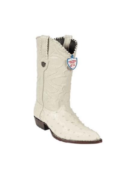 Mens White Cowboy Boot - Winter White