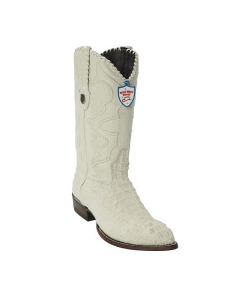 Mens White Cowboy Boot - Winter White