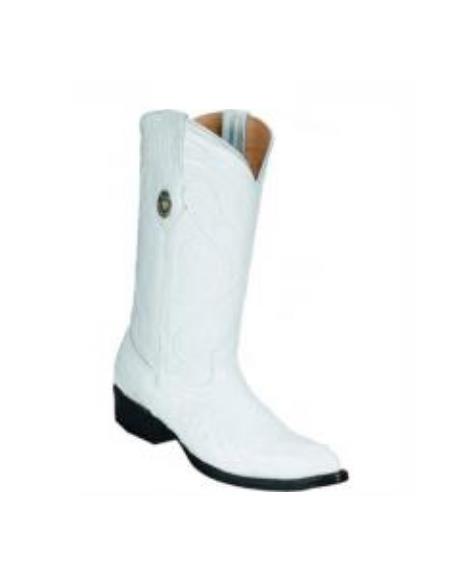 Mens White Cowboy Boot - White