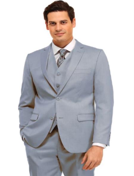 Mens Light Blue Summer Suit - Light Blue Wedding Suit