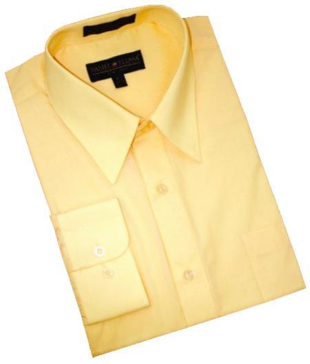 Wedding Shirts For Groom - Groomsmen Dress Shirt Yellow