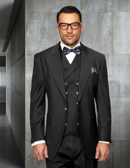 Mens Big and Tall Size Suits - Plus Size Mens Charcoal Suit