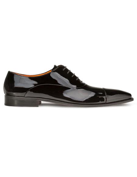 Formal Evening Shoe By Mezlan Mada in Spain Patent Leather Formal Oxford