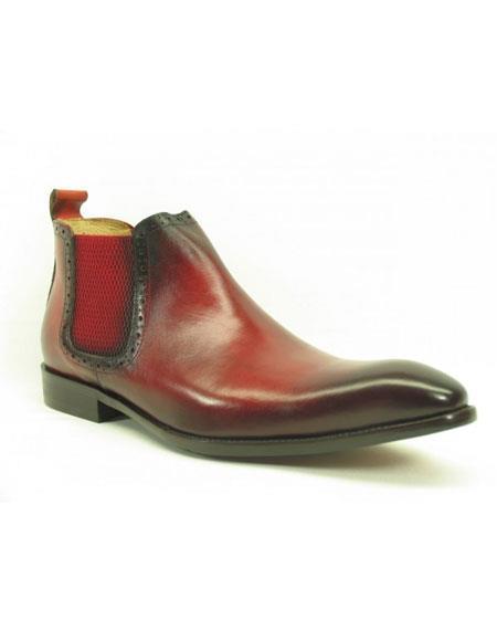 Deerskin Cowboy Boots - Red ~ Black Deerskin Boots - Deer Boots - Deer Skin Boots